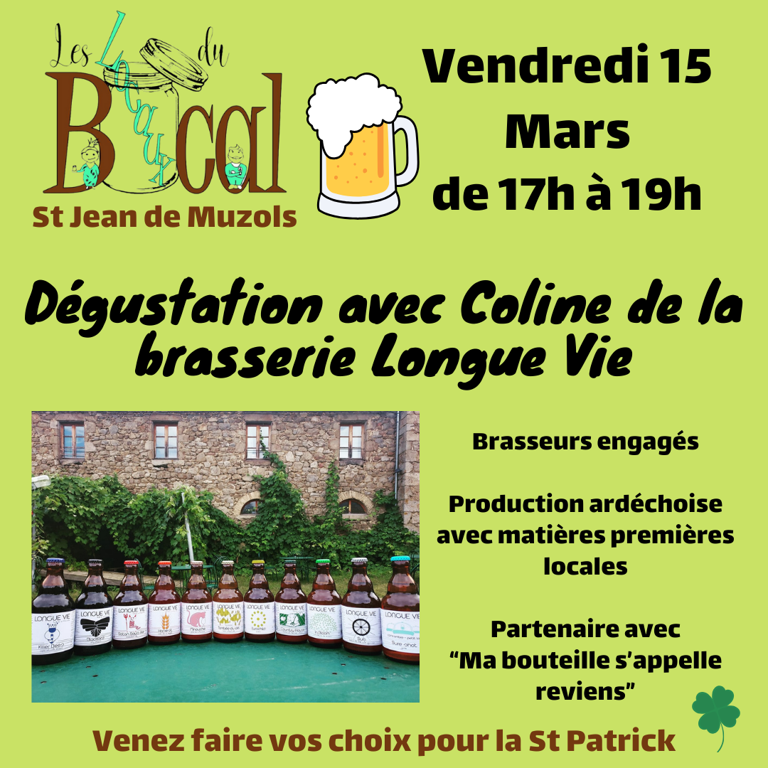 Dégustation bières de la brasserie Longue Vie